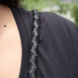 THE PERFECT BAG - POCKETLESS MINI - OOAK HUIPIL - BLACK - NO. 12480