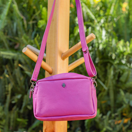 WANDER CROSSBODY BAG + STRAP SET - FULL LEATHER - BABY RHINO