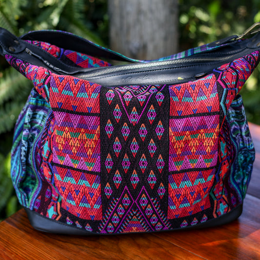 BEATRIZ CDB + DIAMANTE STRAP - OOAK HUIPIL - CORTE LINING - BLACK - NO. 200357