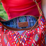 BEATRIZ MCDB + DIAMANTE STRAP - OOAK HUIPIL - CORTE LINING - CAFE - NO. 200367