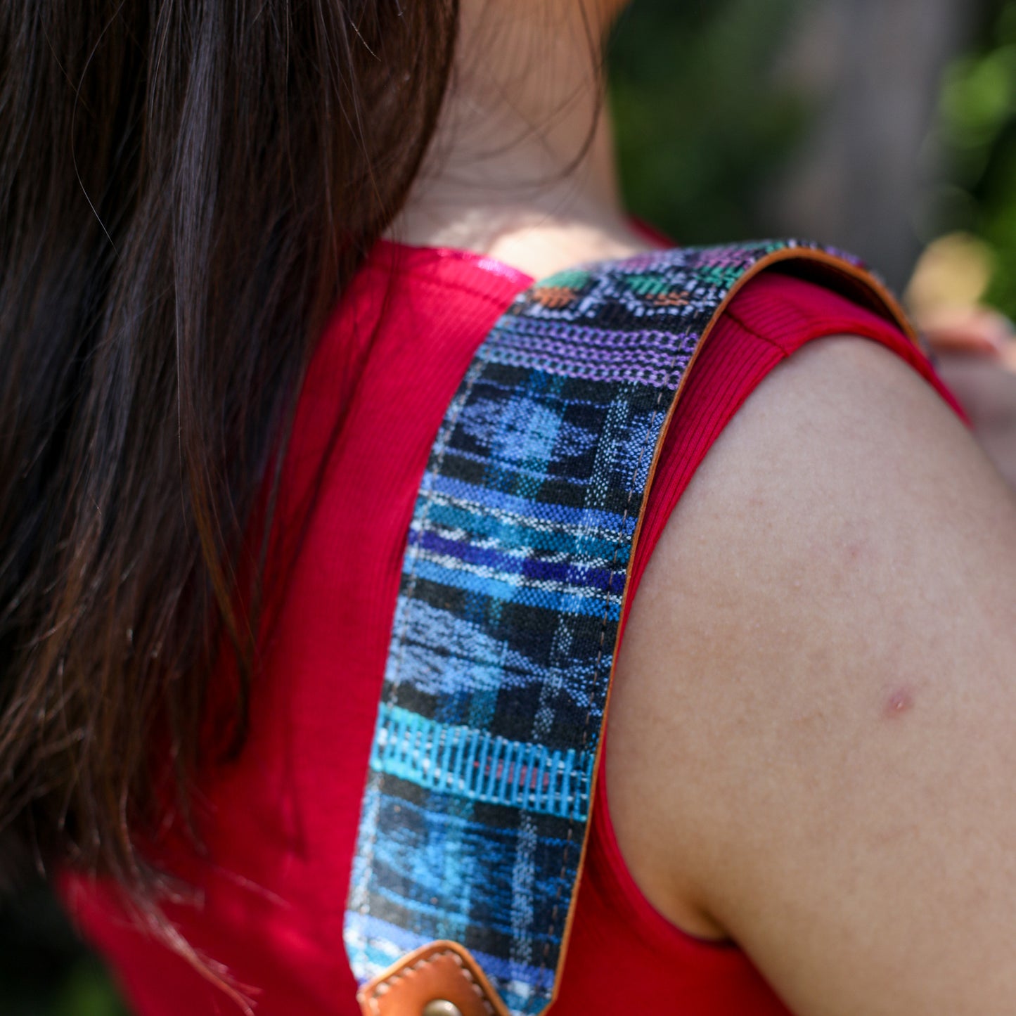 BEATRIZ MCDB + DIAMANTE STRAP - OOAK HUIPIL - CORTE LINING - CAFE - NO. 200367