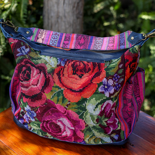 BEATRIZ CDB + DIAMANTE STRAP - OOAK HUIPIL - CORTE LINING - NAVY - NO. 200359