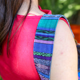 BEATRIZ MCDB + DIAMANTE STRAP - OOAK HUIPIL - CORTE LINING - NAVY - NO. 200362
