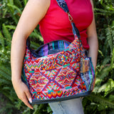 BEATRIZ MCDB + DIAMANTE STRAP - OOAK HUIPIL - CORTE LINING - NAVY - NO. 200362