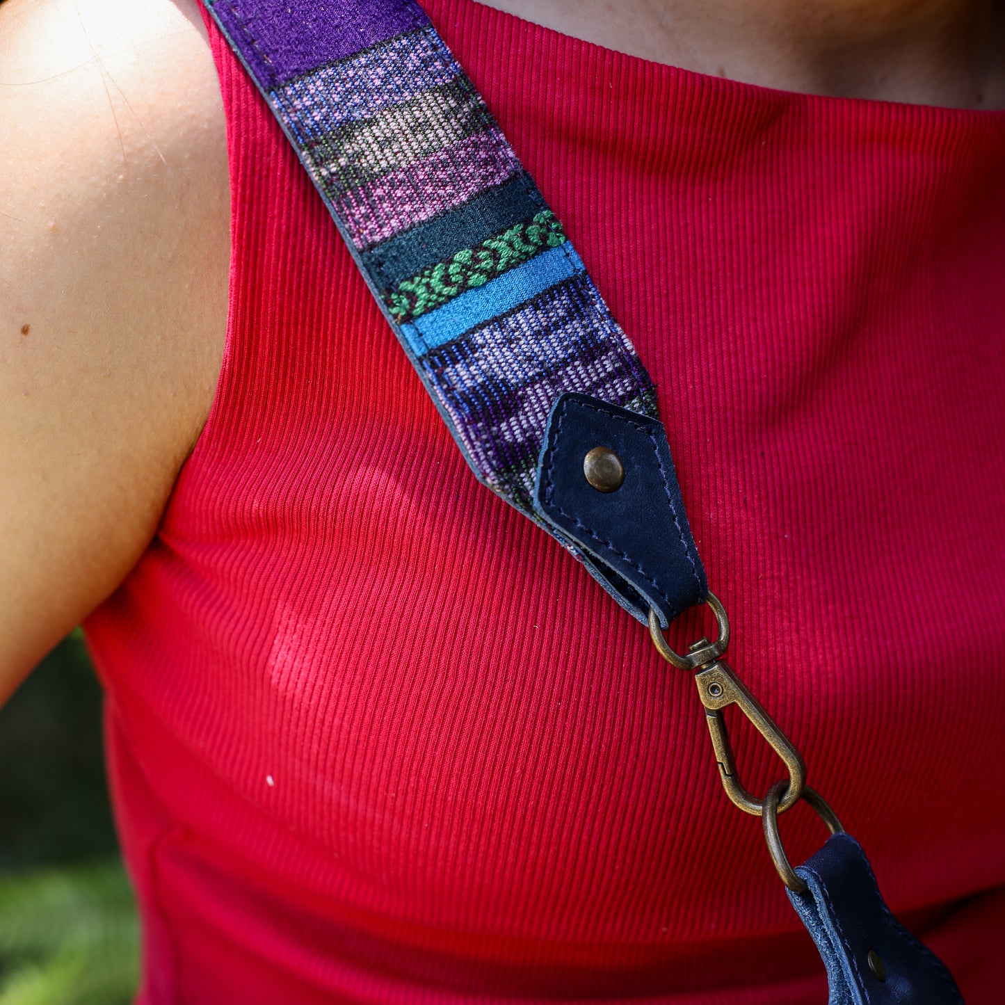 BEATRIZ MCDB + DIAMANTE STRAP - OOAK HUIPIL - CORTE LINING - NAVY - NO. 200362