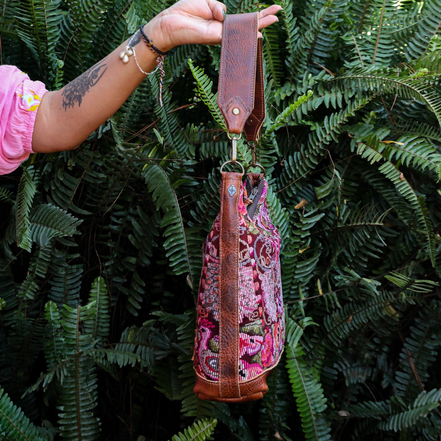 SMALL PENELOPE BAG - OOAK HUIPIL - HONEY - NO. 200739