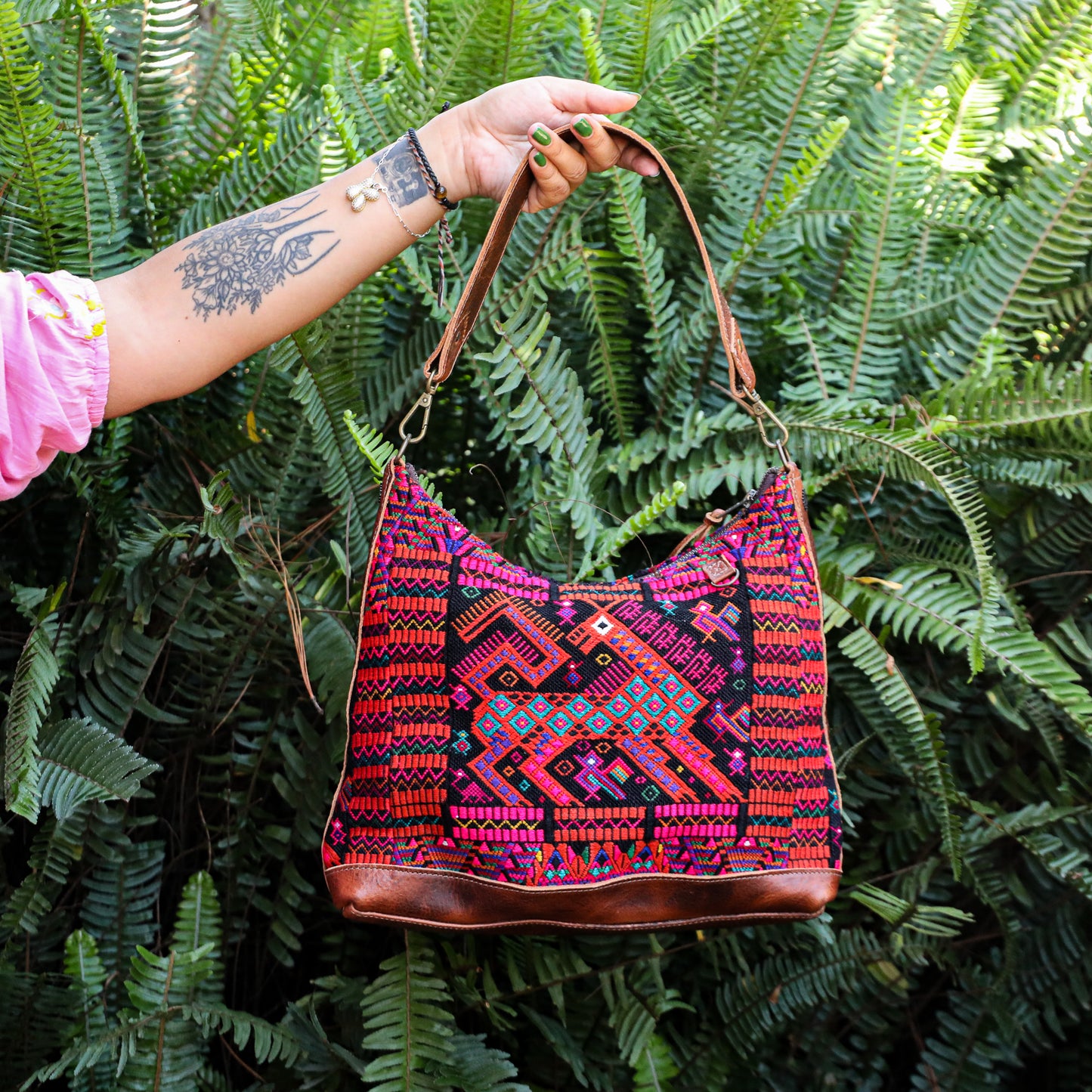 SMALL PENELOPE BAG - OOAK HUIPIL - HONEY - NO. 200738