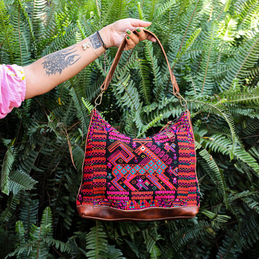 SMALL PENELOPE BAG - OOAK HUIPIL - HONEY - NO. 200738