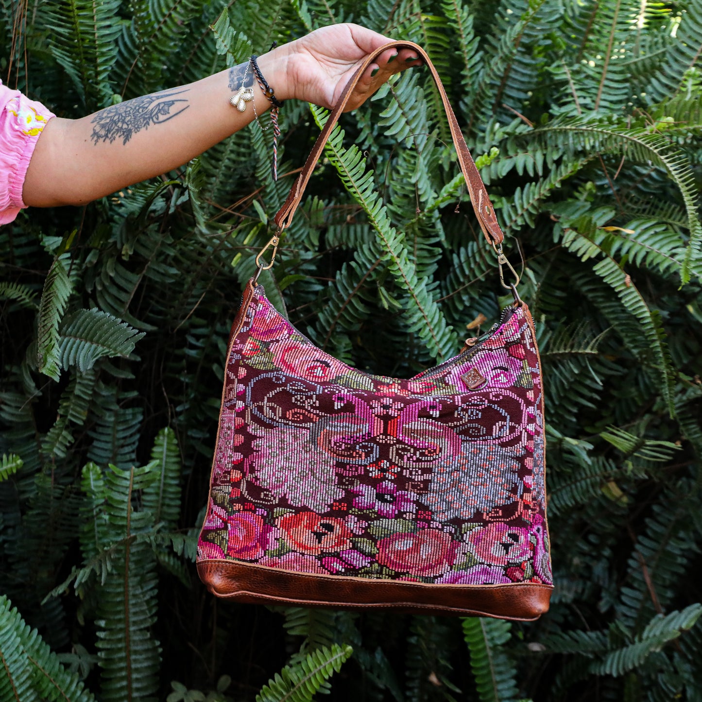 SMALL PENELOPE BAG - OOAK HUIPIL - HONEY - NO. 200739