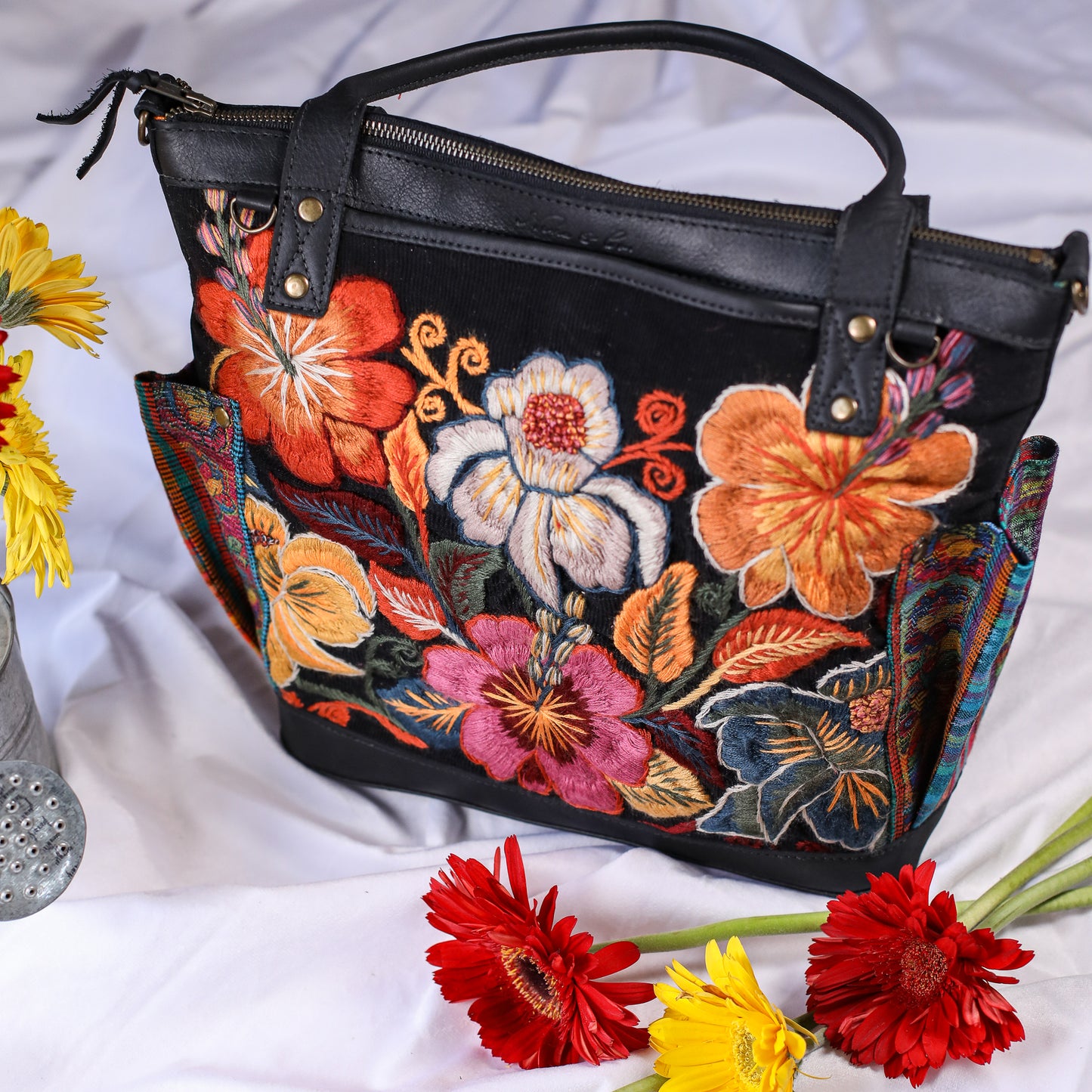 MTPB - H&S EMBROIDERED FLORAL - BLACK - NO. 200560