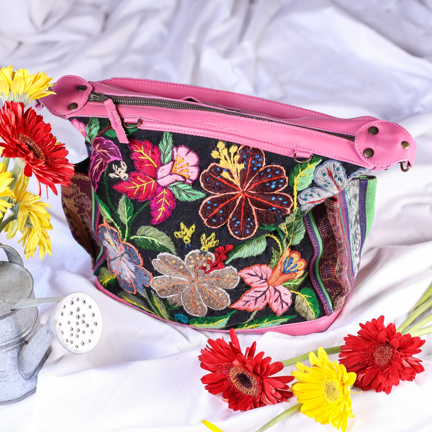 BEATRIZ MCDB + DIAMANTE STRAP - H&S EMBROIDERED FLORAL - JAZZY - NO. 200557