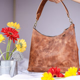 SMALL PENELOPE BAG - H&S EMBROIDERED FLORAL - FAWN - NO. 200695