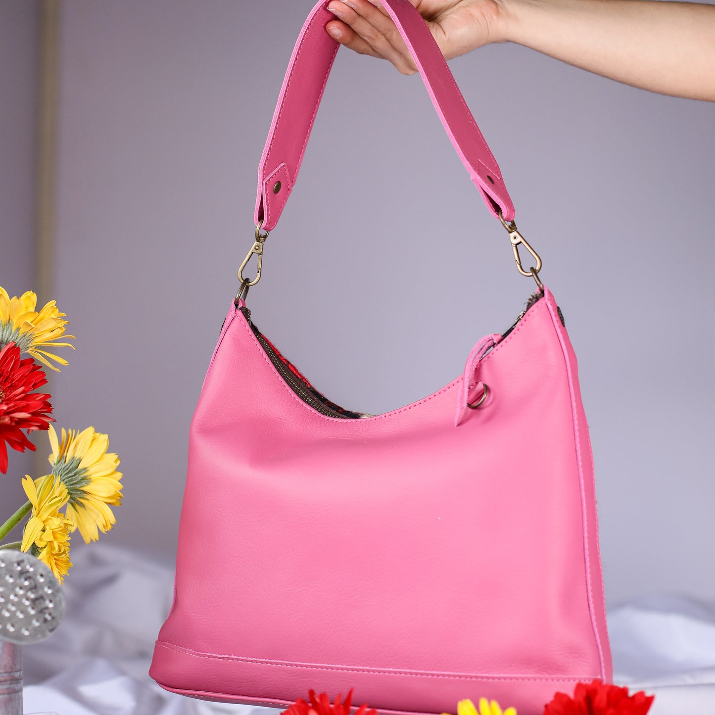 SMALL PENELOPE BAG - H&S EMBROIDERED FLORAL - JAZZY - NO. 200697