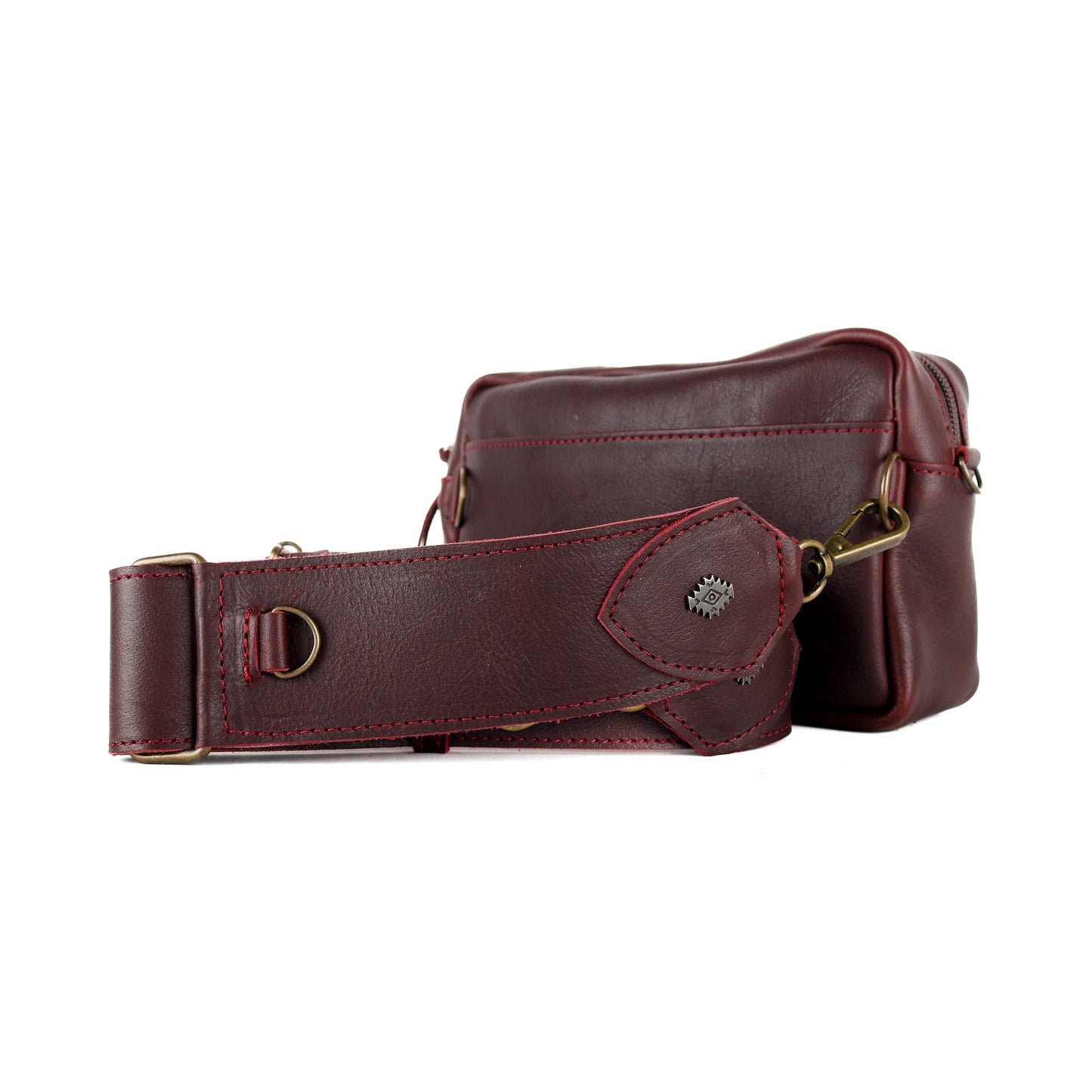 ♡ WANDER CROSSBODY BAG + STRAP SET - HEART JADE ♡ - CORTE - VINO TINTO - NO. 19675