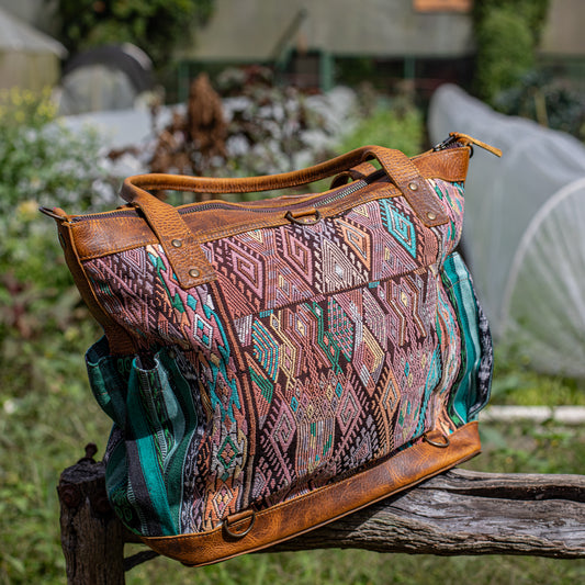 THE PERFECT BAG - OOAK HUIPIL - TAWNY - NO. 17571
