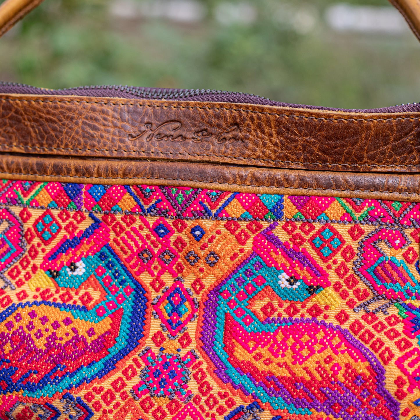 THE MEDIUM PERFECT BAG - OOAK HUIPIL - TAWNY - NO. 17569