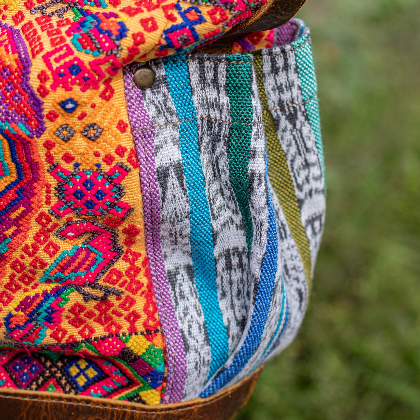 THE MEDIUM PERFECT BAG - OOAK HUIPIL - TAWNY - NO. 17569