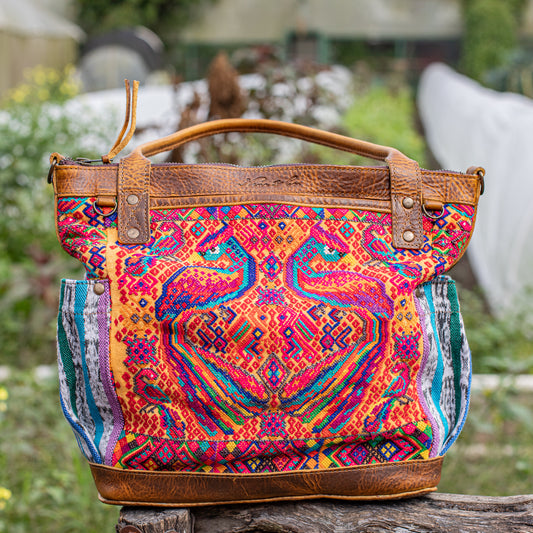 THE MEDIUM PERFECT BAG - OOAK HUIPIL - TAWNY - NO. 17569