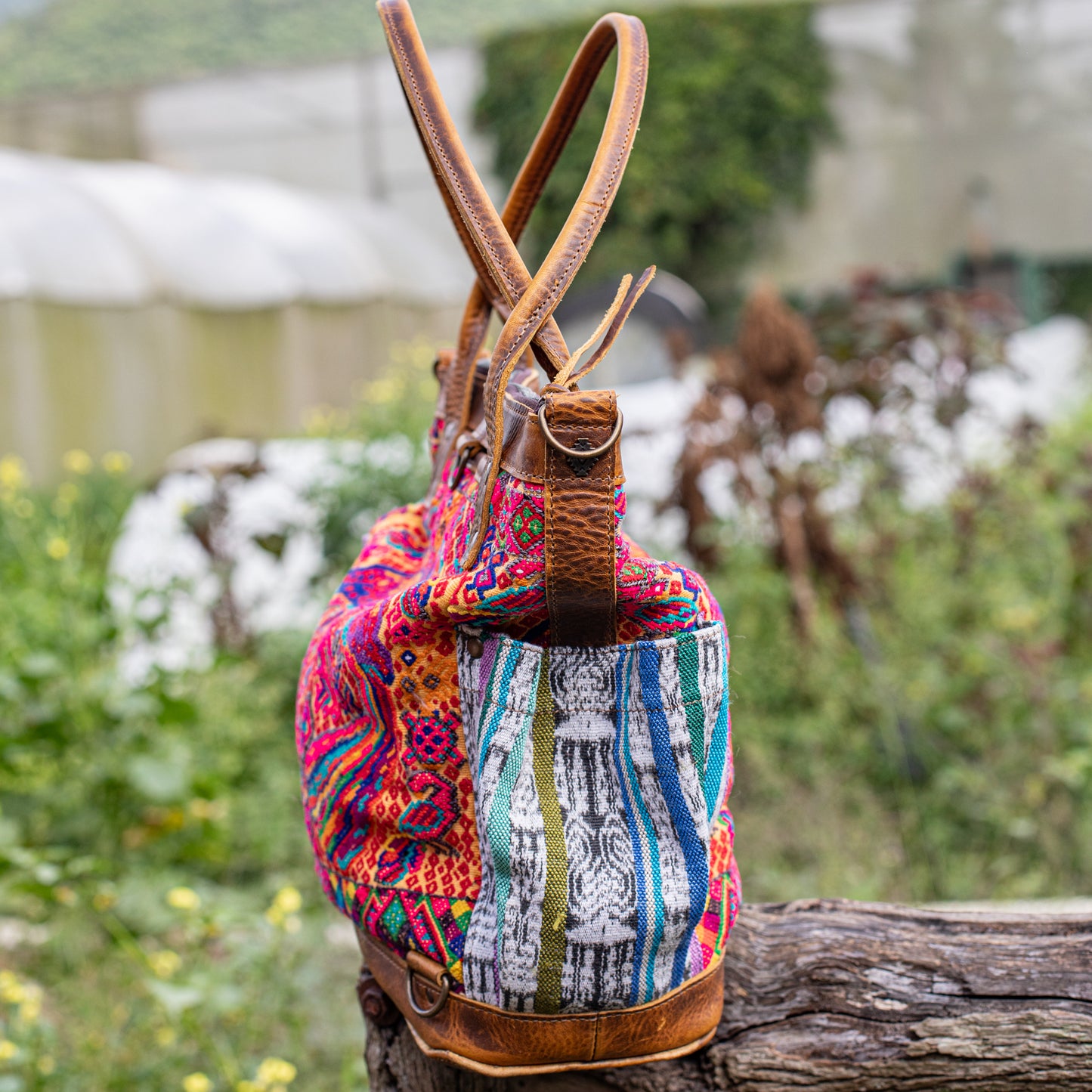 THE MEDIUM PERFECT BAG - OOAK HUIPIL - TAWNY - NO. 17569
