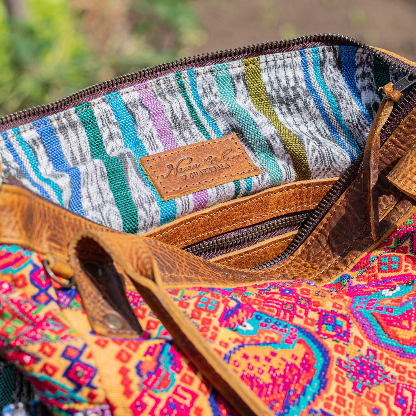 THE MEDIUM PERFECT BAG - OOAK HUIPIL - TAWNY - NO. 17569