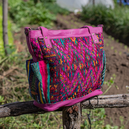 THE MEDIUM PERFECT BAG - OOAK HUIPIL - BABY RHINO - NO. 17566