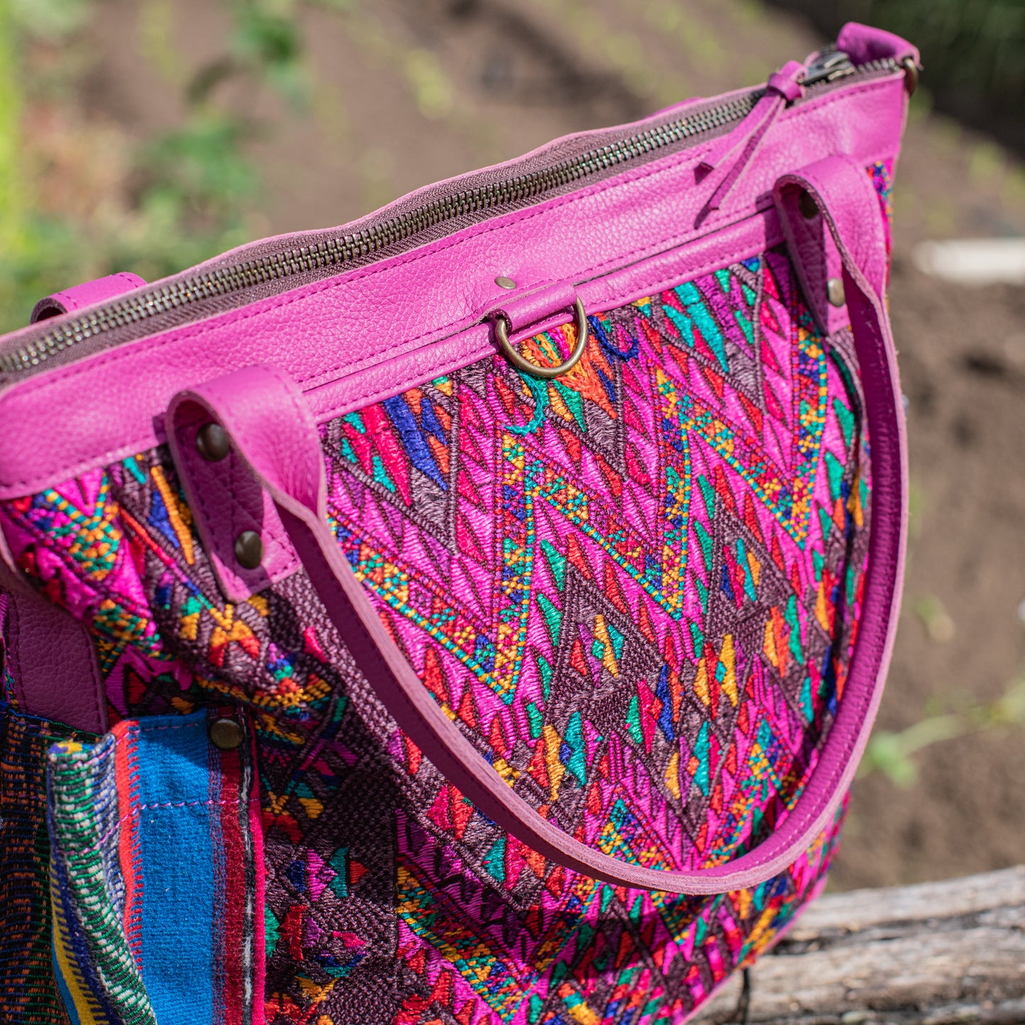 THE MEDIUM PERFECT BAG - OOAK HUIPIL - BABY RHINO - NO. 17566