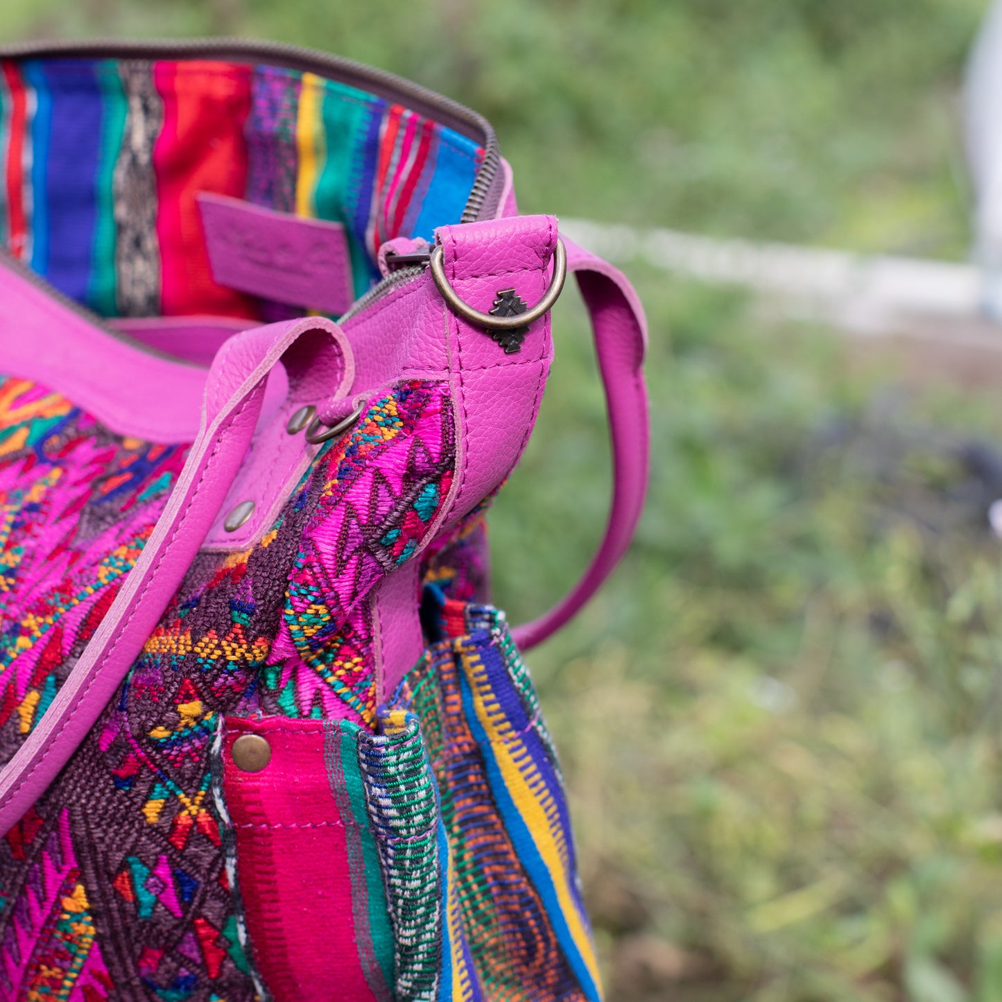THE MEDIUM PERFECT BAG - OOAK HUIPIL - BABY RHINO - NO. 17566