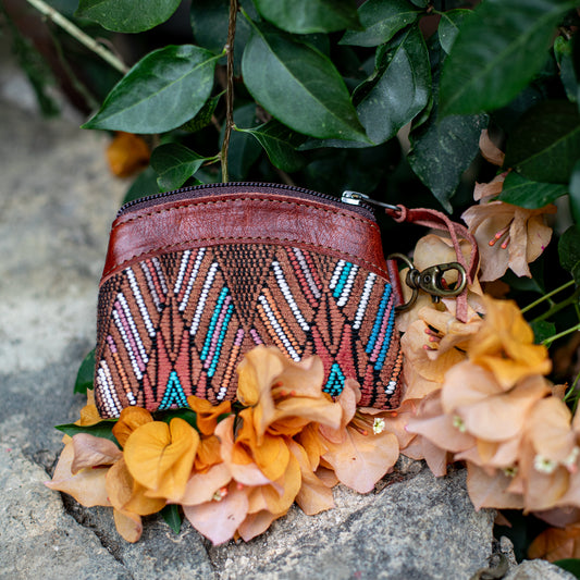 COIN PURSE - OOAK HUIPIL - COPPER - NO. 17646