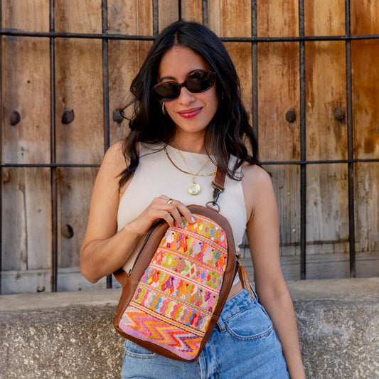 **CLOSEOUT** CROSSBODY SLING 2.0 - OOAK - CAFE - NO. 13914