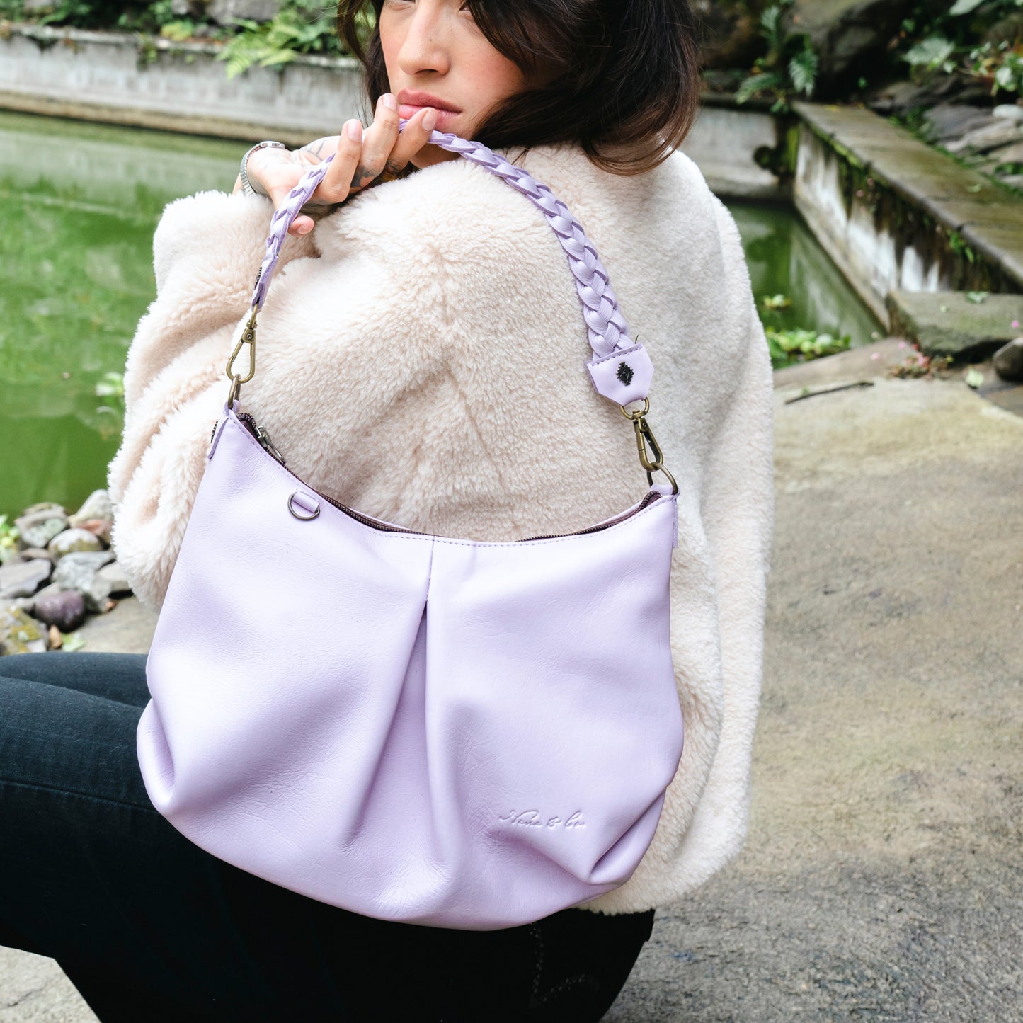 EXPEDITION BAG - SMALL - FULL LEATHER - LAVENDER