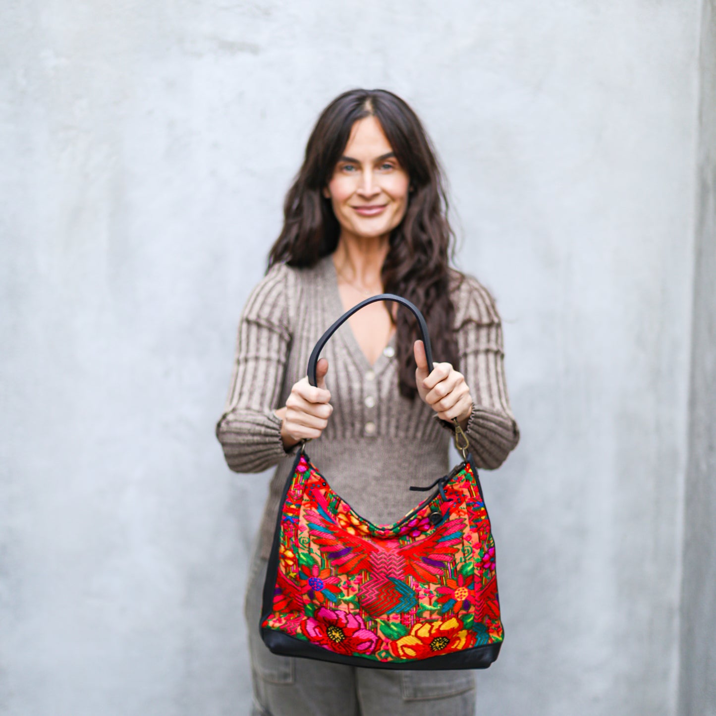 SMALL PENELOPE BAG - OOAK HUIPIL - BLACK - NO. 18766