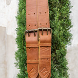 DOUBLE BUCKLE BACKPACK STRAP SET - CAFE