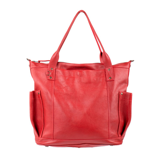 THE PERFECT BAG - FULL LEATHER - ROUGE