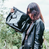 ALI'S STASH - MTPB - FULL LEATHER - PATENT BLACK - NO. A-10069