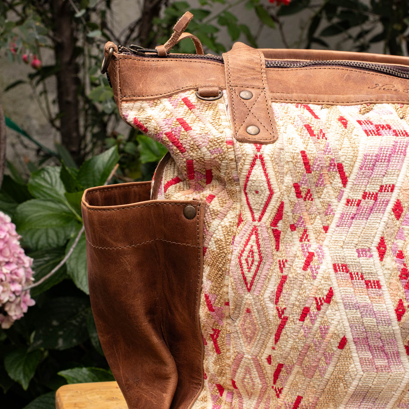 THE PERFECT BAG - OOAK HUIPIL - FAWN - NO. 16649