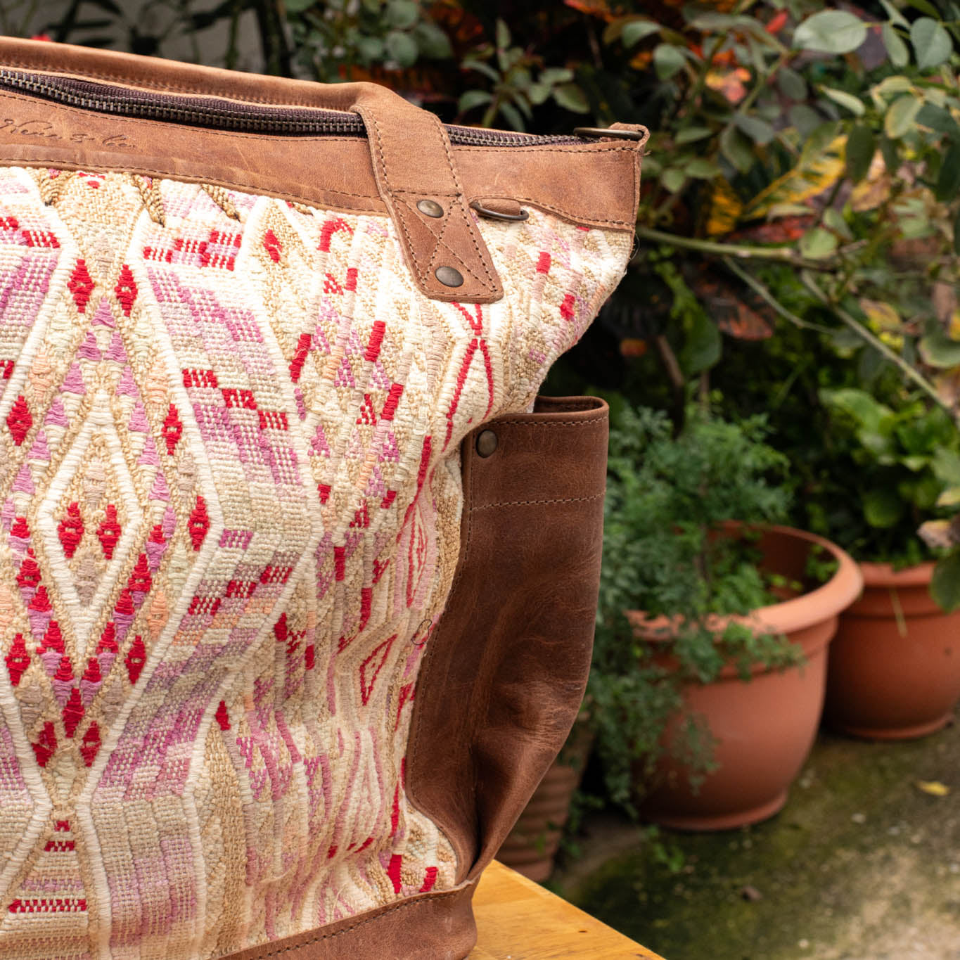 THE PERFECT BAG - OOAK HUIPIL - FAWN - NO. 16649