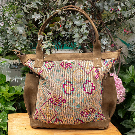 THE PERFECT BAG - OOAK HUIPIL - VERDE OLIVO - NO. 16650