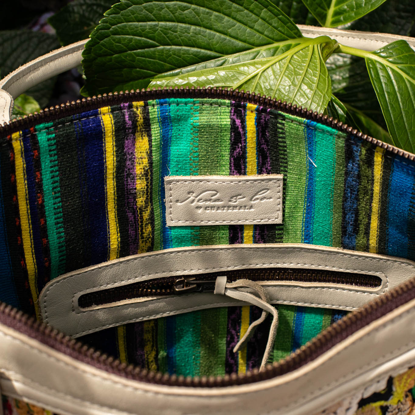 THE MEDIUM PERFECT BAG - OOAK HUIPIL - BONE - NO. 16645