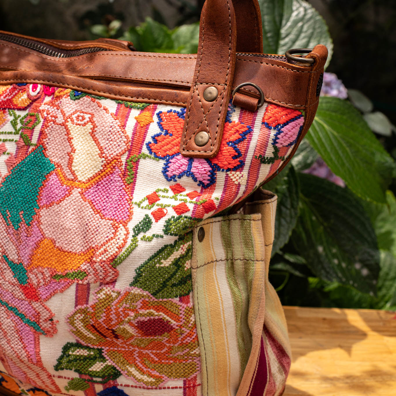 THE MEDIUM PERFECT BAG - OOAK HUIPIL - TERRACOTA - NO. 16646