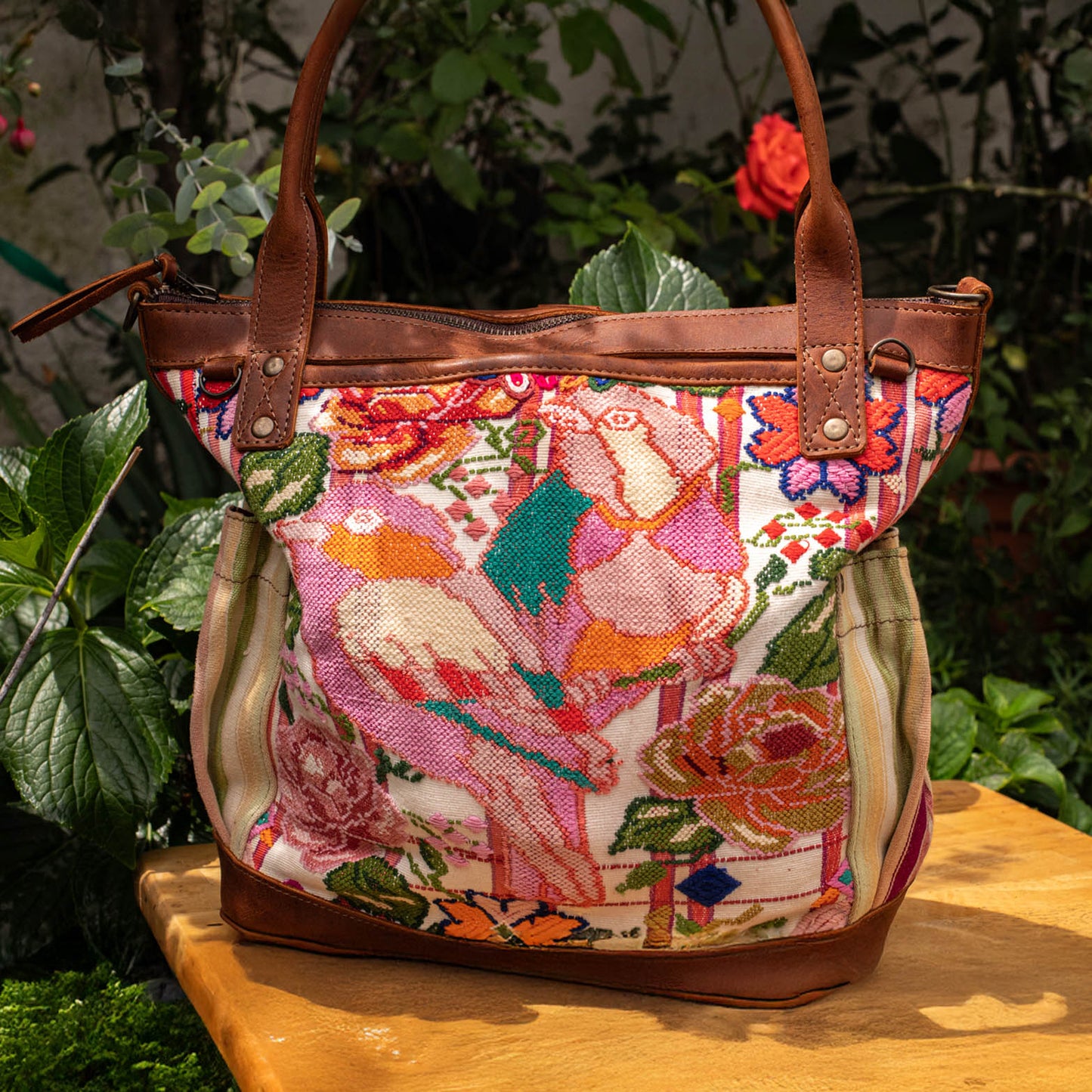 THE MEDIUM PERFECT BAG - OOAK HUIPIL - TERRACOTA - NO. 16646