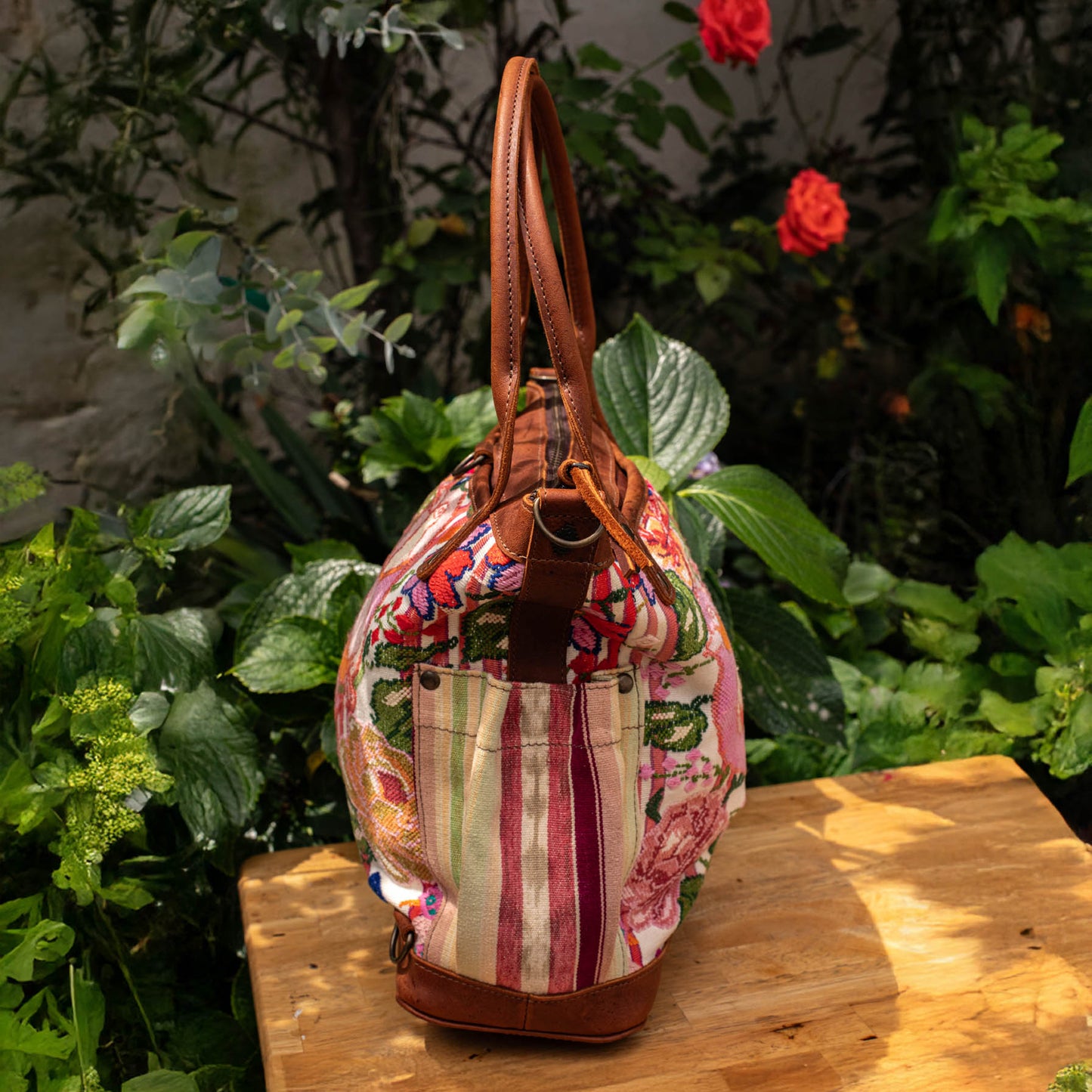 THE MEDIUM PERFECT BAG - OOAK HUIPIL - TERRACOTA - NO. 16646