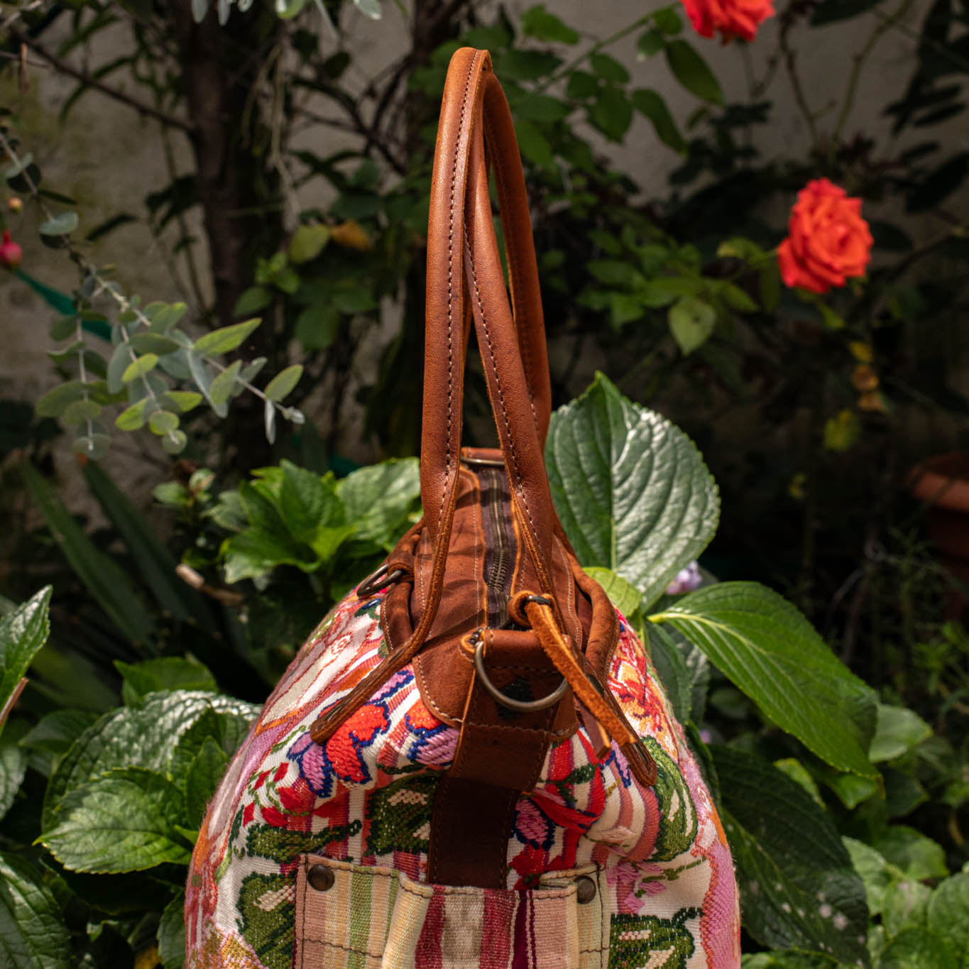 THE MEDIUM PERFECT BAG - OOAK HUIPIL - TERRACOTA - NO. 16646