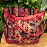 THE MEDIUM PERFECT BAG - OOAK HUIPIL - CHILI PEPPER - NO. 16642