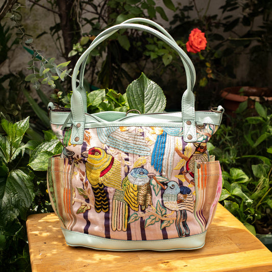 THE MEDIUM PERFECT BAG - OOAK HUIPIL - LUCITE - NO. 16643