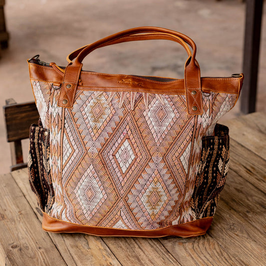 THE PERFECT BAG - OOAK HUIPIL - CAFE - NO. 16660