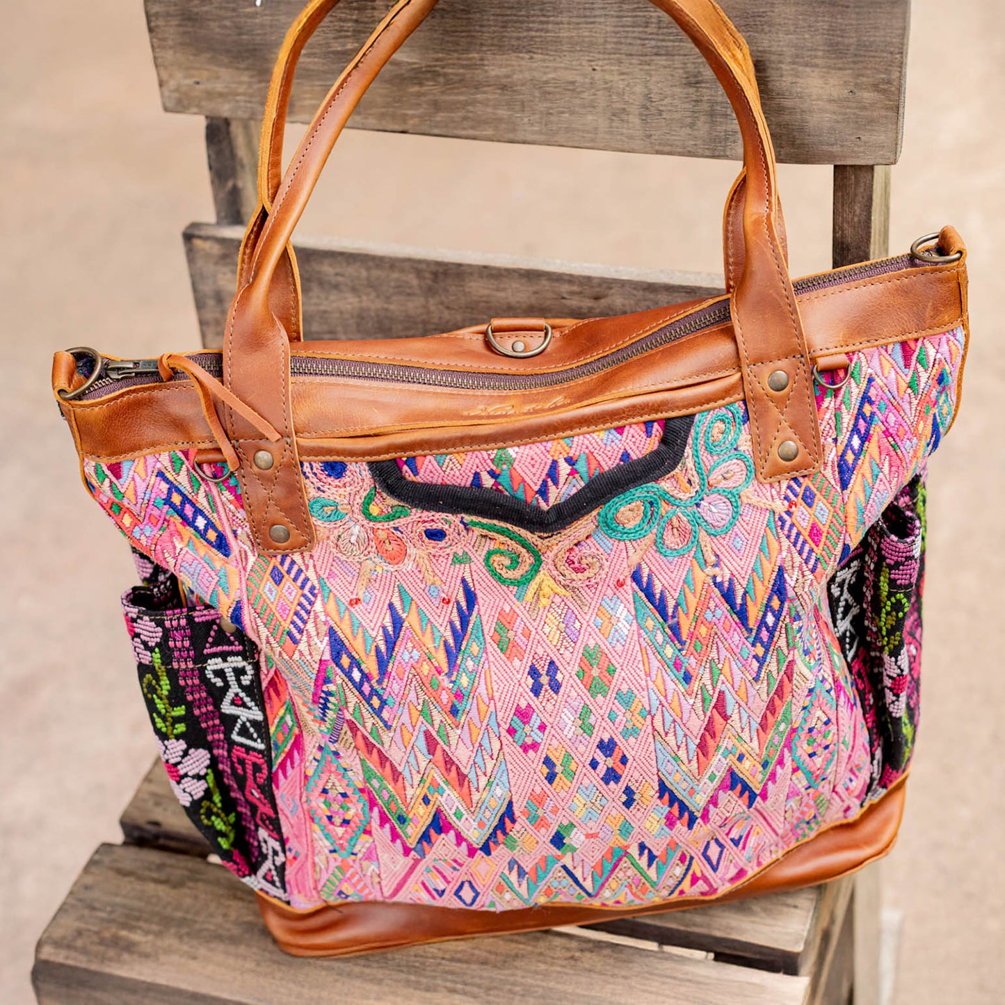 THE PERFECT BAG - OOAK HUIPIL - CAFE - NO. 16661