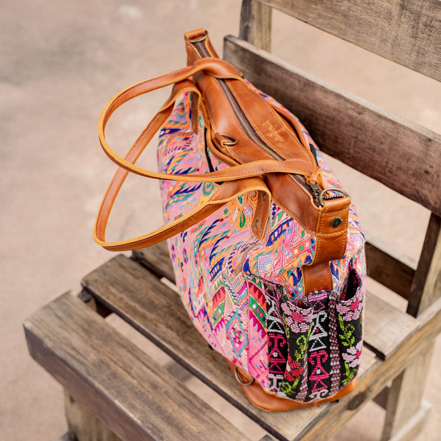 THE PERFECT BAG - OOAK HUIPIL - CAFE - NO. 16661