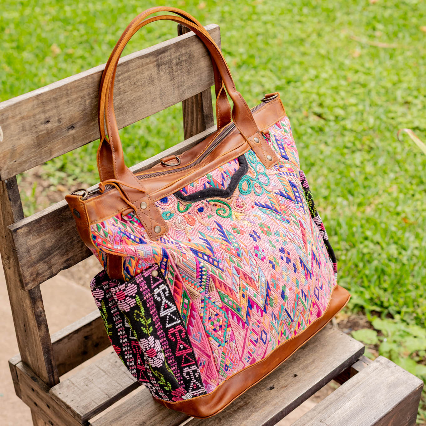 THE PERFECT BAG - OOAK HUIPIL - CAFE - NO. 16661