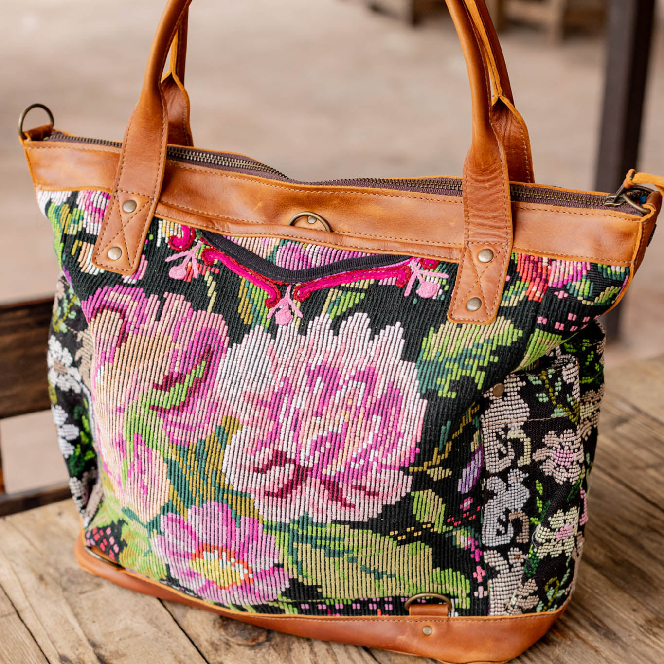 THE PERFECT BAG - OOAK HUIPIL - CAFE - NO. 16659