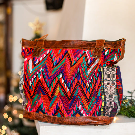 THE PERFECT BAG - OOAK HUIPIL - HONEY - NO. 19009